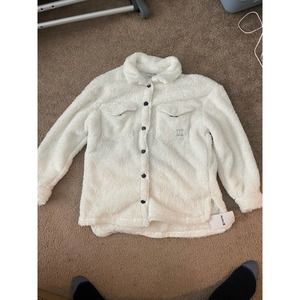 Large Girls Marshmallow Button Up Jacket
